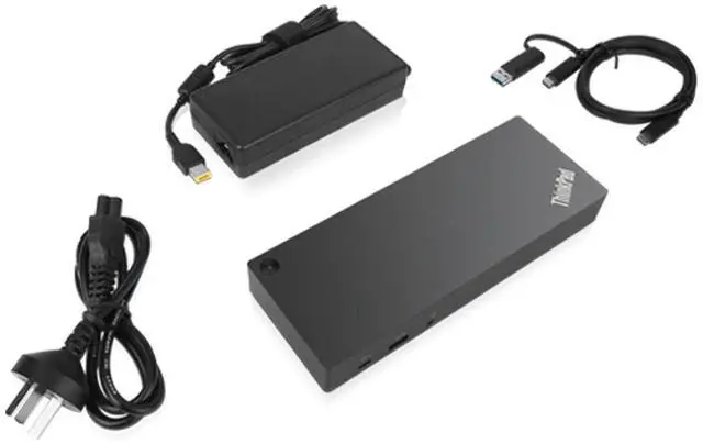 Alt view image 5 of 7 - Lenovo ThinkPad Hybrid USB-C with USB-A Dock 90W 4K, HDMI, USB-C, DisplayPort Bundled with Desk Mount Dual Monitor Stand, MK270 Wireless Keyboard & Mouse, Gel Mouse & Wrist Pad