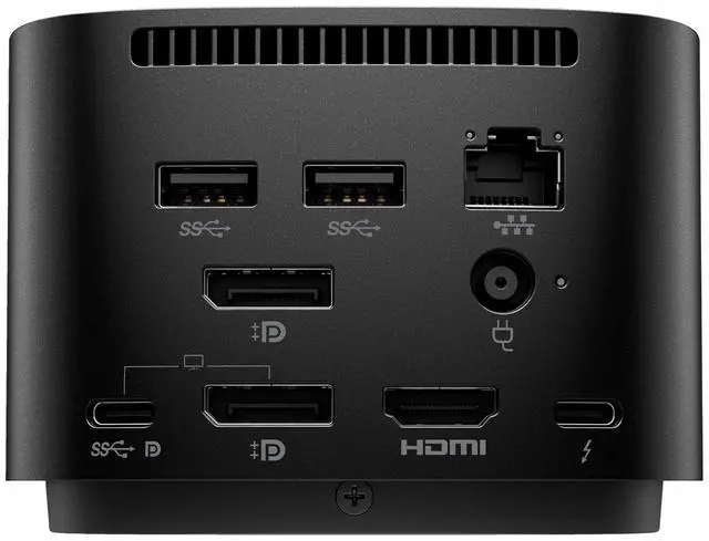 Alt view image 3 of 5 - HP Thunderbolt G4 Dock 280W, 4K Display Support w/Combo Cable, HDMI, USB-C, DisplayPort and USB Hub Bundle with Bluetooth Boost U Speaker and Built-in Mic, 5 Hour Playback