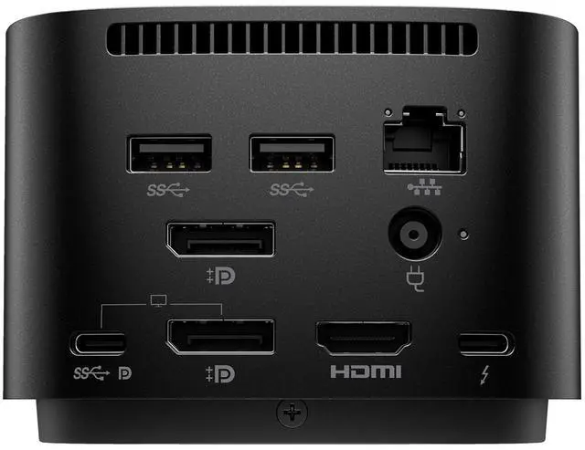 Alt view image 3 of 7 - HP Thunderbolt G4 Dock 120W, 4K Support w/Thunderbolt Cable, HDMI, USB-C, DisplayPort and USB Hub Bundled with, Desk Mount Dual Monitor Stand, MK650 Wireless Keyboard/Mouse set, Gel Mouse & Wrist Pad