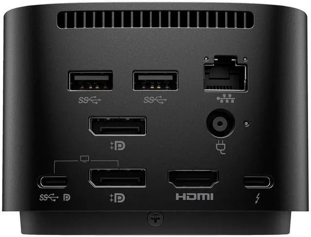 Alt view image 3 of 5 - HP Thunderbolt G4 Dock 120W, 4K Display Support w/Combo Cable, HDMI, USB-C, DisplayPort and USB Hub Bundle with Bluetooth Mini U Speaker and Built-in Mic, 4 Hour Playback