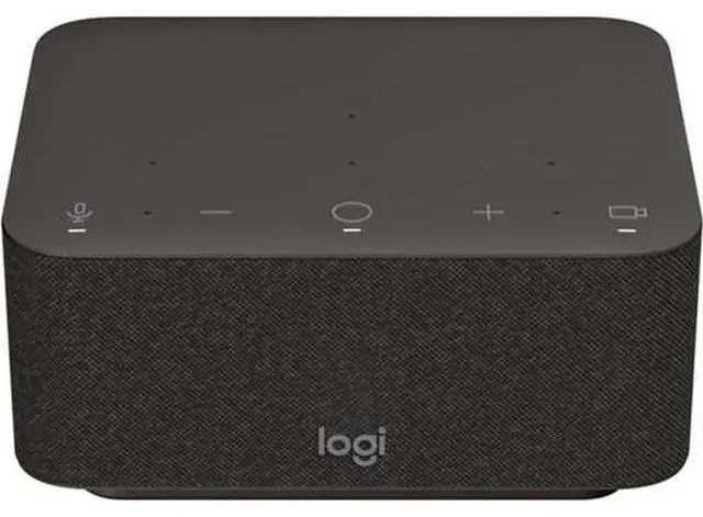 Alt view image 2 of 5 - Logitech Docking Station 100W Dock in Graphite Gray with 4K Support and USB HubDesk Bundled with Bluetooth Boost U Speaker and Built-in Mic, 5 Hour Playback