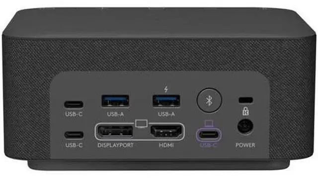 Alt view image 3 of 5 - Logitech Docking Station 100W Dock in Graphite Gray with 4K Support and USB HubDesk Bundled with Bluetooth Boost U Speaker and Built-in Mic, 5 Hour Playback