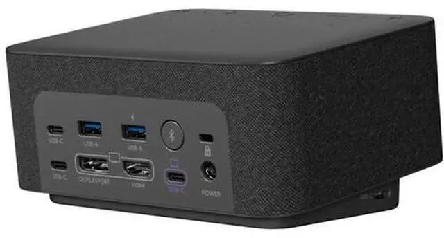 Alt view image 5 of 5 - Logitech Docking Station 100W Dock in Graphite Gray with 4K Support and USB HubDesk Bundled with Bluetooth Boost U Speaker and Built-in Mic, 5 Hour Playback