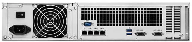 Alt view image 4 of 5 - Synology RackStation RS3618xs NAS Server, Xeon 2.4GHz CPU, 48GB Memory, 24TB SSD Storage, 4 x 1GbE LAN Ports, DSM Operating System Bundle with Rail kit