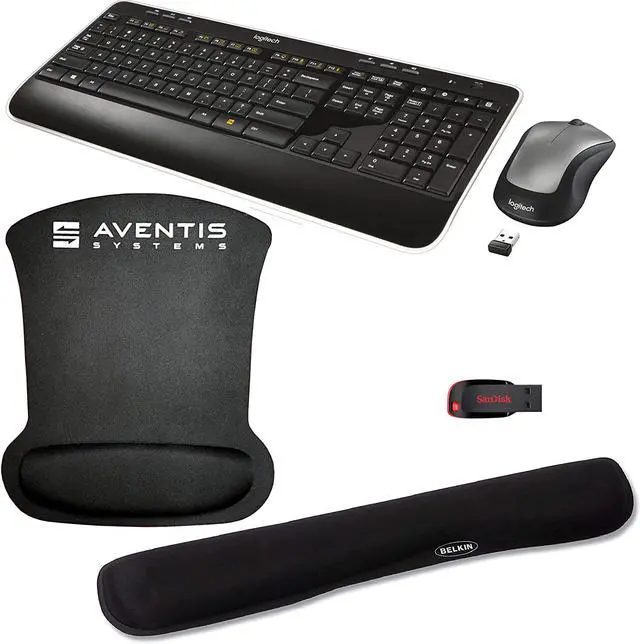 Alt view image 7 of 7 - HP Home Office Bundle with 2 x E223 21.5" Monitors (HDMI, DisplayPort) - HP USB-C Dock - Dual Monitor Stand - Wireless Keyboard and Mouse, Gel Wrist Pad - Surge Protector - 32GB USB Drive and More