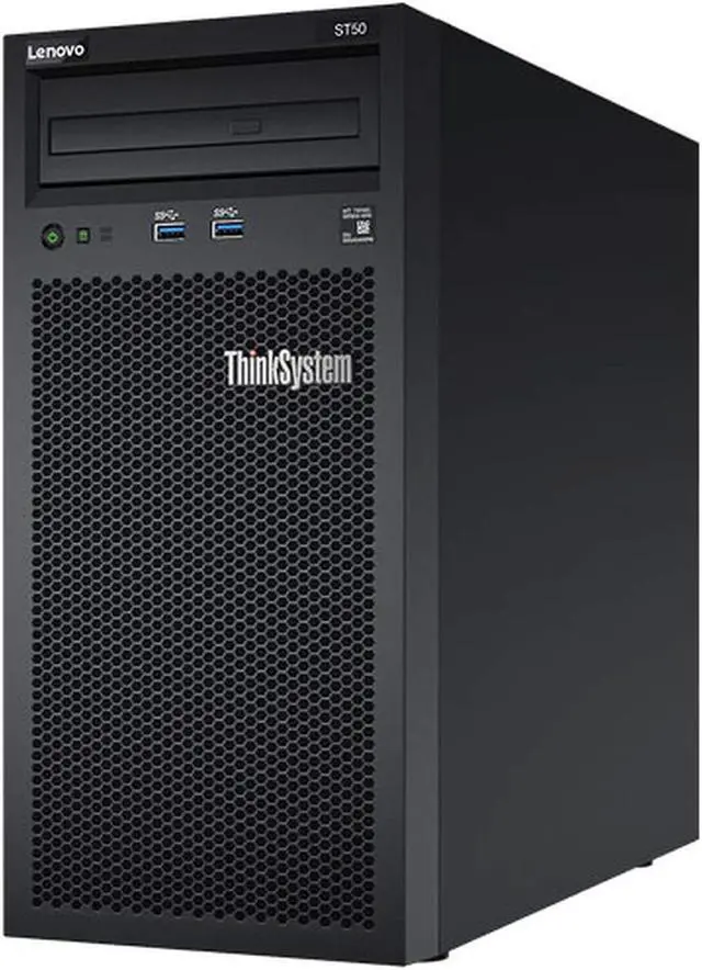 Main image of Lenovo ThinkSystem ST50v2 Tower Server, Intel Xeon E-2324G Quad-Core CPU, 64GB DDR4 2666MHz RAM, 12TB HDD Storage, JBOD RAID, Microsoft Windows Server 2019 Standard