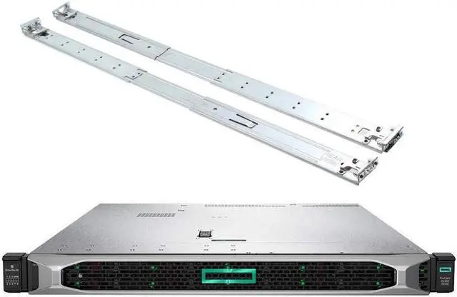 Main image of HP ProLiant DL360 Gen10 Server Bundle with Rail Kit, 2 x Intel Silver 4110 8 Core CPUs, 256GB DDR4 RAM, 15.36TB Enterprise SSDs, RAID, Windows Server 2019