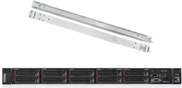 Main image of Lenovo ThinkSystem SR250 Rack Server Bundle with Rail Kit, Windows Server 2019, Intel Xeon E-2136 6-Core 3.3GHz, 128GB DDR4, 8TB SSD, RAID