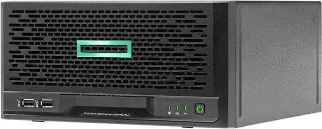 Main image of HP ProLiant MicroServer Plus Gen10 for Business, Intel Xeon E-2224 up to 4.6GHz, 32GB RAM, 8TB Storage, RAID, Windows Server 2016