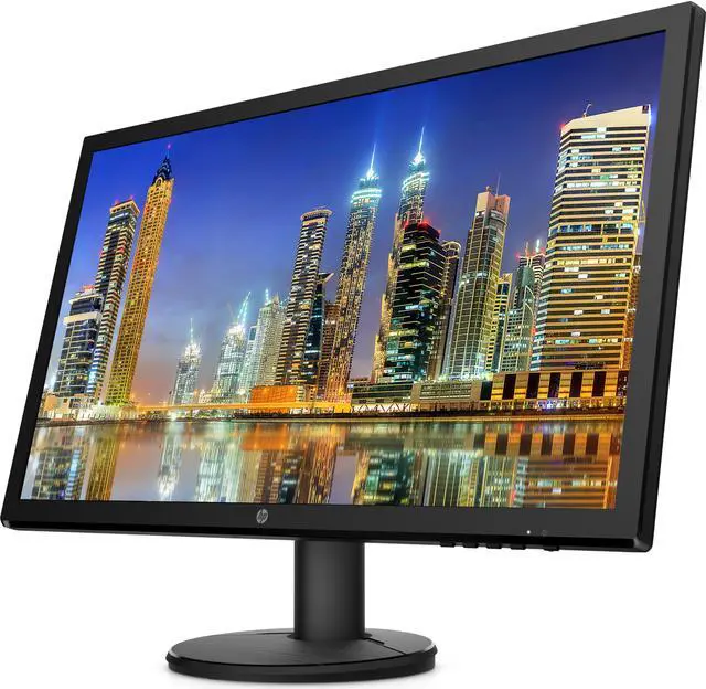 Alt view image 3 of 6 - HP V24 24 inch TN Full HD 1920 x 1080 LED Backlit LCD Monitor 2-Pack Bundle with HDMI and VGA ports, AMD FreeSync, 75Hz Refresh Rate, Low Blue Light and Desk Mount Clamp Dual Monitor Stand
