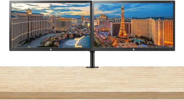 Main image of HP 22uh 21.5-inch Full HD 1920 x 1080 LED Backlit LCD Monitor 2-Pack Bundle with HDMI, VGA, DVI ports, and Desk Mount Clamp Dual Monitor Stand