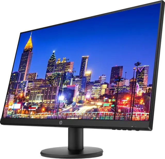 Alt view image 5 of 5 - HP P27v G4 27 Inch IPS FHD 1920x1080 Monitor Bundle with HDMI, Low Blue Light, Mini Bluetooth Speaker for Professional Sound, Built-in Mic