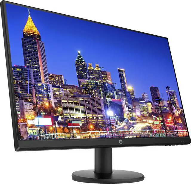 Alt view image 2 of 5 - HP P27v G4 27 Inch IPS FHD 1920x1080 Monitor Bundle with HDMI, Low Blue Light, Mini Bluetooth Speaker for Professional Sound, Built-in Mic