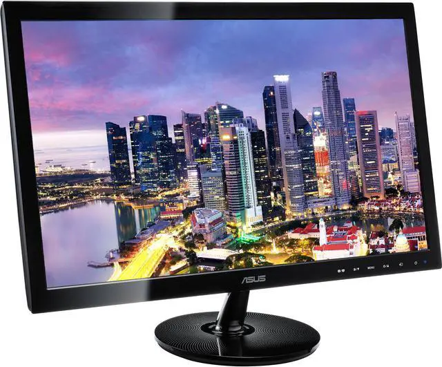 Alt view image 2 of 5 - Asus VS248H-P 24" LED Backlit Widescreen Monitor Bundle with 250 Nit Brightness, 2ms Response Time, 1920 x 1080, Vertical Alignment, HDMI-VGA, Glossy Black