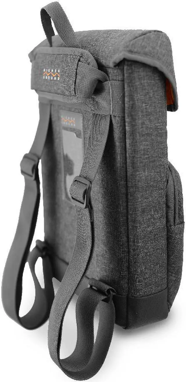 Alt view image 3 of 7 - Higher Ground Vert 3.1 Convertible Backpack Shoulder Bag for Laptop, Tablet, Shockproof, Drop Protection, Lightweight, Grey, Compatible with iPad, Chromebook, MacBook Pro up to 15 Inch