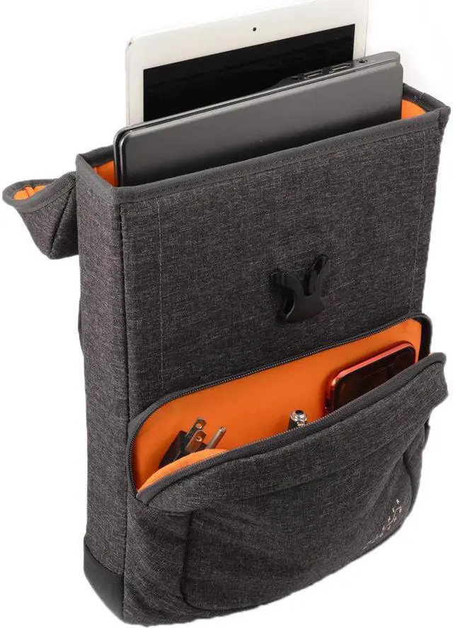 Alt view image 7 of 7 - Higher Ground Vert 3.1 Convertible Backpack Shoulder Bag for Laptop, Tablet, Shockproof, Drop Protection, Lightweight, Grey, Compatible with iPad, Chromebook, MacBook Pro up to 15 Inch