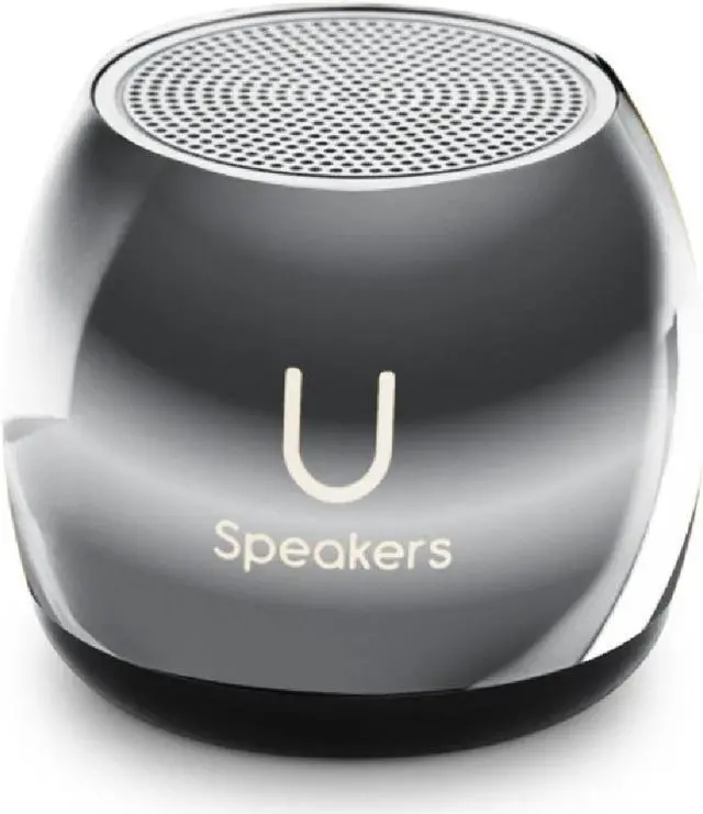 Alt view image 5 of 5 - U Speakers Micro Portable Wireless Bluetooth Speaker with Mic & Selfie Remote Control Hematite Mirror Active Lifestyle Travel Bundle with Insulated Galaxy Far Away Trendy 16 oz. Canteen Bottle Silver