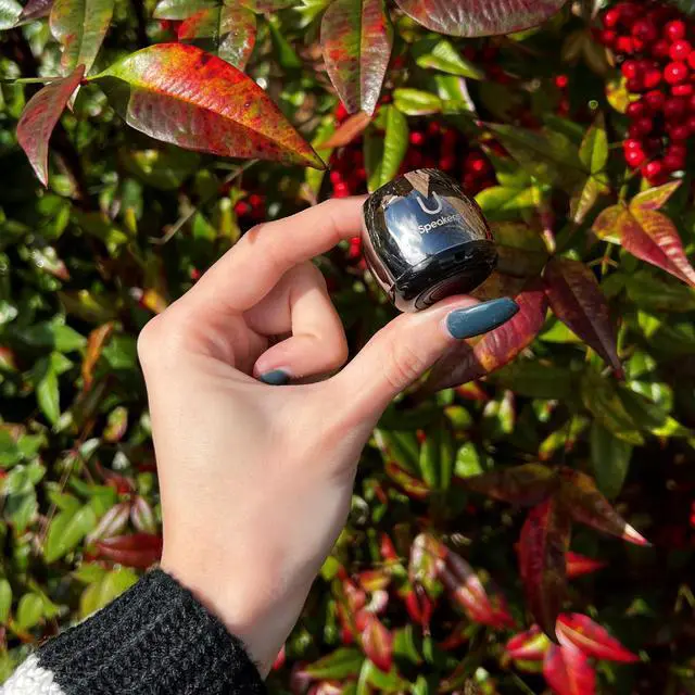 Alt view image 4 of 5 - Fashionit U Speakers Micro Bluetooth Computer Speaker 2-Pack Bundle with Matching Speaker, Built-In Mic & Selfie Remote Control, for Workspace, Desktop, Laptop, Mobile, Tablet, PC - Mirror Hematite