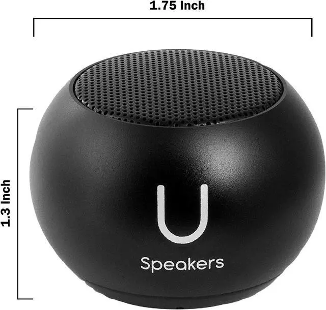 Alt view image 3 of 6 - Fashionit U Speakers Mini Bluetooth Computer Speaker 2-Pack Bundle with Matching Speaker, Built-In Mic & Selfie Remote Control, for Workspace, Desktop, Laptop, Mobile, Tablet, PC - Black