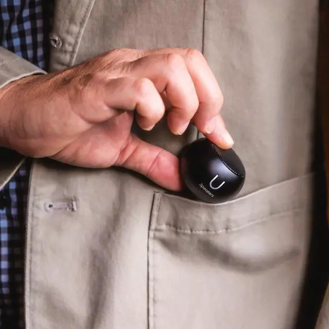 Alt view image 4 of 6 - Fashionit U Speakers Mini Bluetooth Computer Speaker 2-Pack Bundle with Matching Speaker, Built-In Mic & Selfie Remote Control, for Workspace, Desktop, Laptop, Mobile, Tablet, PC - Black