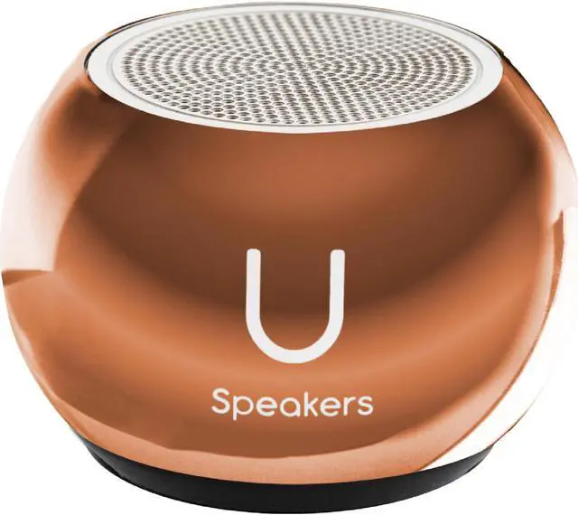 Alt view image 2 of 7 - Fashionit U Speakers Bluetooth Mini Speaker Travel Home Office Bundle with Black Wireless Mouse X3000 G2, & Coordinating Gel Mouse Pad, for Modern Workspace - Mirror Rose Gold