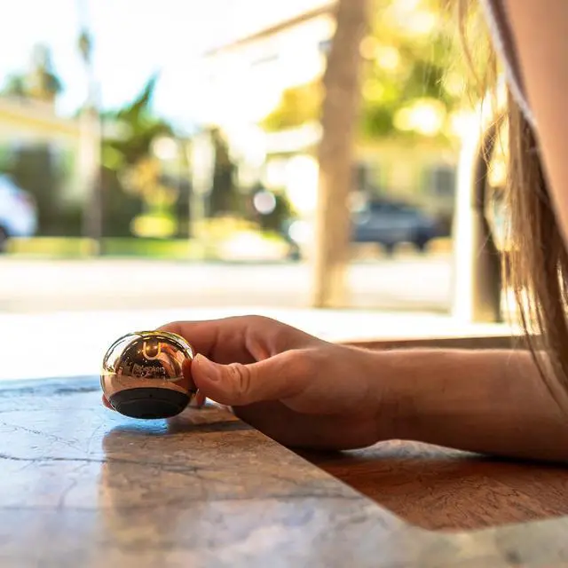 Alt view image 4 of 7 - Fashionit U Speakers Bluetooth Mini Speaker Travel Home Office Bundle with Black Wireless Mouse X3000 G2, & Coordinating Gel Mouse Pad, for Modern Workspace - Mirror Rose Gold