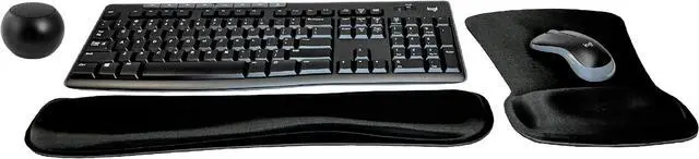 Main image of Logitech MK270 Wireless Keyboard & Mouse Combo Active Lifestyle Travel Home Office Must-Have Modern Bundle with Mini Portable Wireless Bluetooth Speaker, Gel Wrist Pad & Gel Mouse Pad