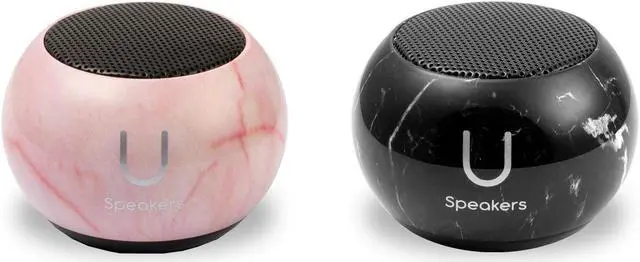 U Speakers Mini Portable Wireless Bluetooth Speaker with Magnetic Base, Mic & Selfie Remote Control Active Lifestyle Travel Home Office Bundle with Coordinating Speaker, Pairing, Perfect Gift