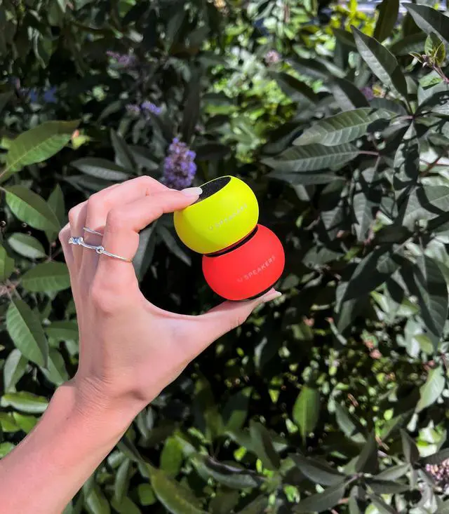 Alt view image 4 of 7 - U Speakers Mini Glow in the Dark Portable Wireless Bluetooth Speaker with Magnetic Base, Mic & Selfie Remote Control Active Lifestyle Travel Home Office Bundle with Coordinating Speaker, Pairing