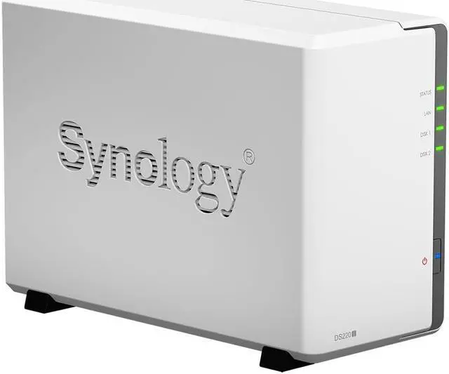 Alt view image 5 of 5 - Synology DiskStation DS220j NAS Server with RTD1296 1.4GHz CPU, 512MB Memory, 8TB SSD Storage, 1 x 1GbE LAN Port, DSM Operating System