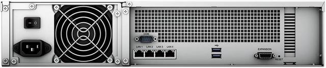 Alt view image 3 of 5 - Synology RackStation RS2421+ NAS Server with Ryzen 2.2GHz CPU, 32GB Memory, 24TB HDD Storage, 4 x 1GbE LAN Ports, DSM Operating System Bundle with Rail kit