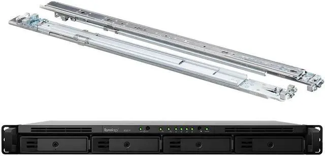 Main image of Synology RackStation RS819 NAS Server with RTD1296 1.4GHz CPU, 2GB Memory, 40TB HDD Storage, 2 x 1GbE LAN Ports, DSM Operating System Bundle with Rail kit