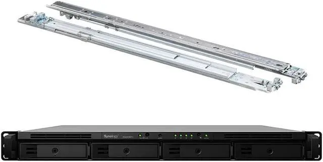 Main image of Synology RackStation RS820RP+ NAS Server with Atom 2.1GHz CPU, 18GB Memory, 32TB HDD Storage, 4 x 1GbE LAN Ports, Redundant Power, DSM Operating System Bundle with Rail kit