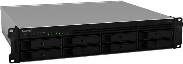 Alt view image 2 of 5 - Synology RackStation RS1221RP+ NAS Server with Ryzen 2.2GHz CPU, 32GB Memory, 16TB SSD Storage, 4 x 1GbE LAN Ports, Redundant Power, DSM Operating System Bundle with Rail kit