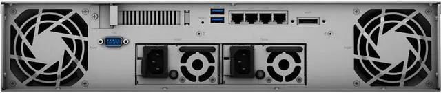 Alt view image 4 of 5 - Synology RackStation RS1221RP+ NAS Server with Ryzen 2.2GHz CPU, 32GB Memory, 16TB SSD Storage, 4 x 1GbE LAN Ports, Redundant Power, DSM Operating System Bundle with Rail kit