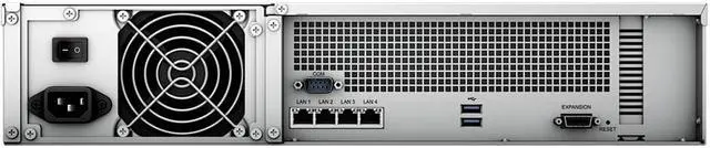 Alt view image 3 of 5 - Synology RackStation RS2421+ NAS Server with Ryzen 2.2GHz CPU, 32GB Memory, 24TB SSD Storage, 4 x 1GbE LAN Ports, DSM Operating System Bundle with Rail kit