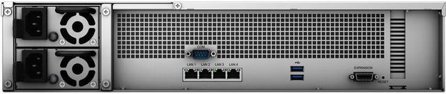 Alt view image 3 of 4 - Synology RackStation RS2421RP+ NAS Server with Ryzen 2.2GHz CPU, 32GB Memory, 48TB HDD Storage, 4 x 1GbE LAN Ports, Redundant Power, DSM Operating System Bundle with Rail kit