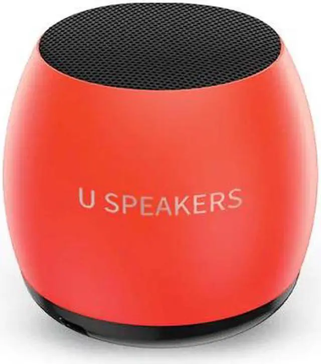 Alt view image 2 of 5 - Fashionit U Speakers Micro Bluetooth Computer Speaker 2-Pack Bundle with Matching Speaker, Built-in Mic & Selfie Remote Control, for Workspace, Desktop, Laptop, Mobile, Tablet, PC - Glow Neon Coral
