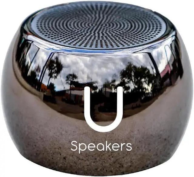 Main image of Fashionit U Speakers Boost Water-Resistant Portable Wireless Bluetooth Speaker with Subwoofer, Mic & Selfie Remote Control - Ideal for Active Lifestyle, Travel, Home, & Office - Mirror Hematite