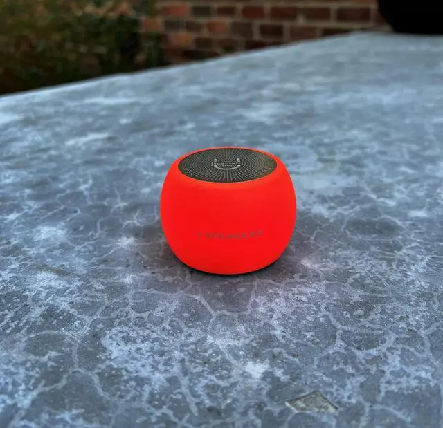 Alt view image 4 of 5 - Fashionit U Speakers Boost Glow in the Dark Water-Resistant Portable Wireless Bluetooth Speaker with Subwoofer, Mic & Selfie Remote Control - Ideal for Travel, Home, & Office - Glow Neon Coral