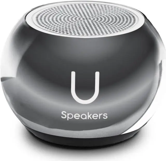 Main image of Fashionit U Speakers Mini Mirror Portable Wireless Bluetooth Speaker with Magnetic Base, Mic & Selfie Remote Control - Ideal for Active Lifestyle, Travel, Home, & Office - Mirror Hematite