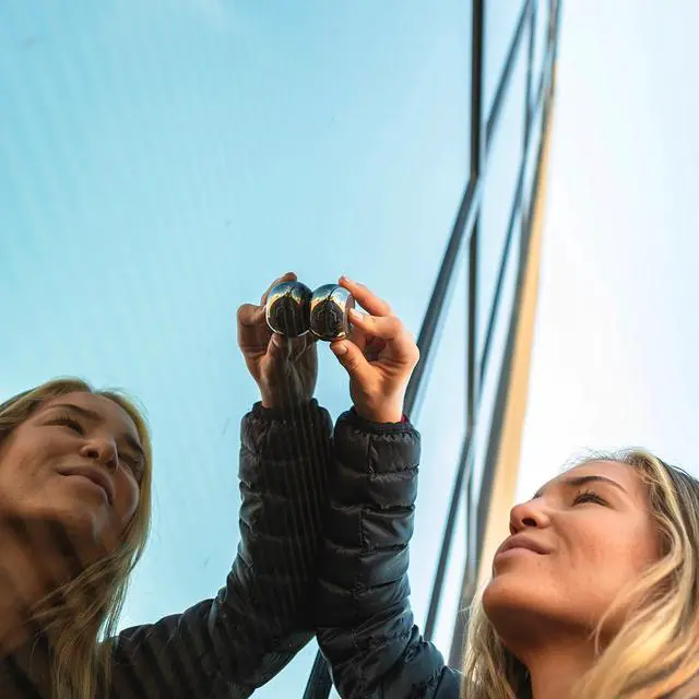 Alt view image 6 of 7 - Fashionit U Speakers Mini Mirror Portable Wireless Bluetooth Speaker with Magnetic Base, Mic & Selfie Remote Control - Ideal for Active Lifestyle, Travel, Home, & Office - Mirror Hematite