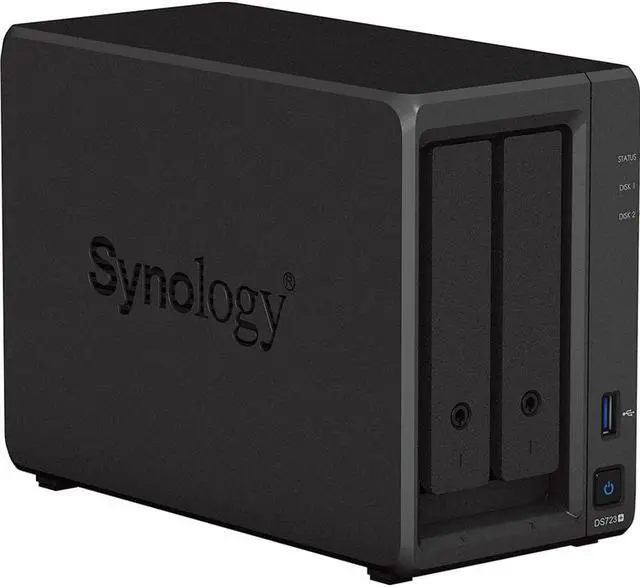 Alt view image 6 of 7 - Synology DiskStation DS723+ NAS Server with Ryzen 2.6GHz CPU, 32GB Memory, 40TB HDD Storage, 1TB M.2 NVMe SSD, 2 x 1GbE LAN Ports, DSM Operating System