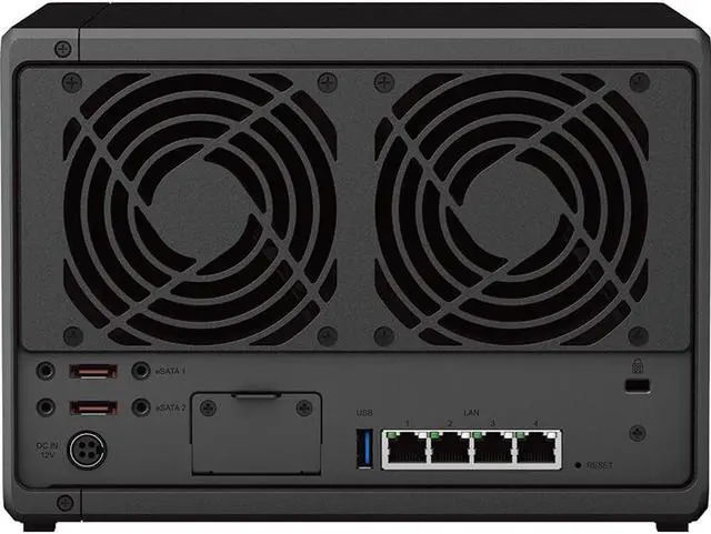 Alt view image 5 of 7 - Synology DiskStation DS1522+ NAS Server with Ryzen 2.6GHz CPU, 32GB Memory, 100TB HDD Storage, 1TB M.2 NVMe SSD, 4 x 1GbE LAN Ports, DSM Operating System