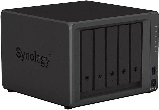 Alt view image 7 of 7 - Synology DiskStation DS1522+ NAS Server with Ryzen 2.6GHz CPU, 32GB Memory, 100TB HDD Storage, 1TB M.2 NVMe SSD, 4 x 1GbE LAN Ports, DSM Operating System