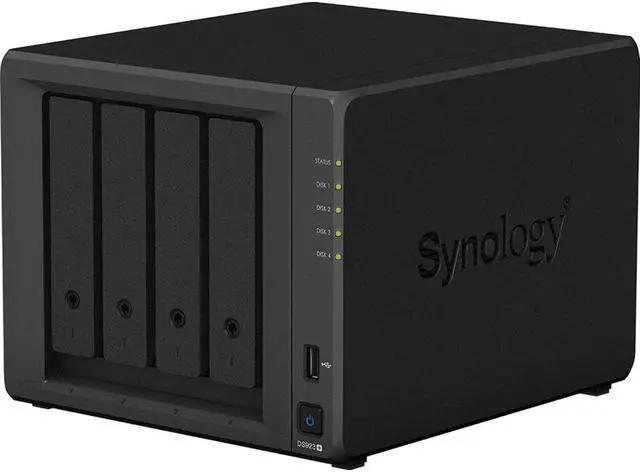 Alt view image 3 of 7 - Synology DiskStation DS923+ NAS Server with Ryzen 2.6GHz CPU, 32GB Memory, 80TB HDD Storage, 1TB M.2 NVMe SSD, 2 x 1GbE LAN Ports, DSM Operating System