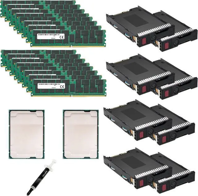 Main image of Matched Pair of Intel Xeon 6130 16-Core, 2.10 GHz Bundle with 15.36TB Enterprise SSD Storage, and 512GB DDR4 Memory for ProLiant DL160 G10, DL360 G10, DL380 G10, ML110 G10, ML350 G10