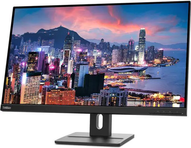 Alt view image 3 of 5 - Lenovo ThinkVision E27q 27-inch 2560 x 1440 LED Backlit Quad HD LCD Monitor, 2-Pack Bundle with HDMI, DisplayPort, Integrated Speakers
