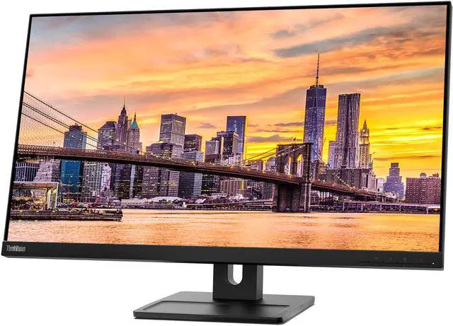 Alt view image 4 of 6 - Lenovo ThinkVision E28u 28-inch 3840 x 2160 LED Backlit 4K Ultra HD LCD Monitor, 2-Pack Bundle with HDMI, DisplayPort, Integrated Speakers, Desk Mount Dual Monitor Stand