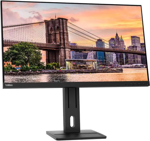 Alt view image 2 of 6 - Lenovo ThinkVision E28u 28-inch 3840 x 2160 LED Backlit 4K Ultra HD LCD Monitor, 2-Pack Bundle with HDMI, DisplayPort, Integrated Speakers, Desk Mount Dual Monitor Stand